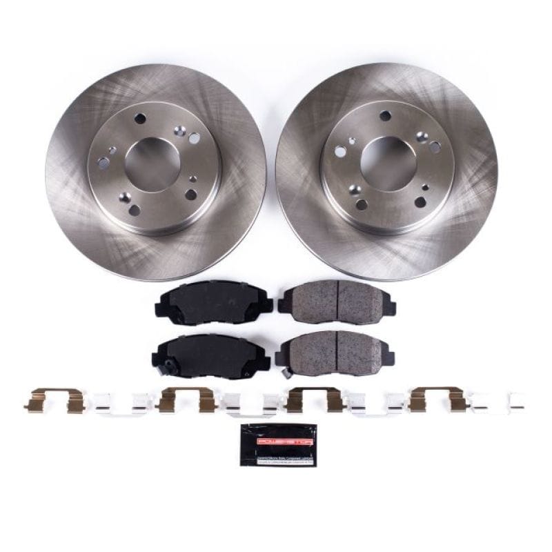 PowerStop — OE Stock Replacement Low-Dust Ceramic Brake Pad and Rotor Kit