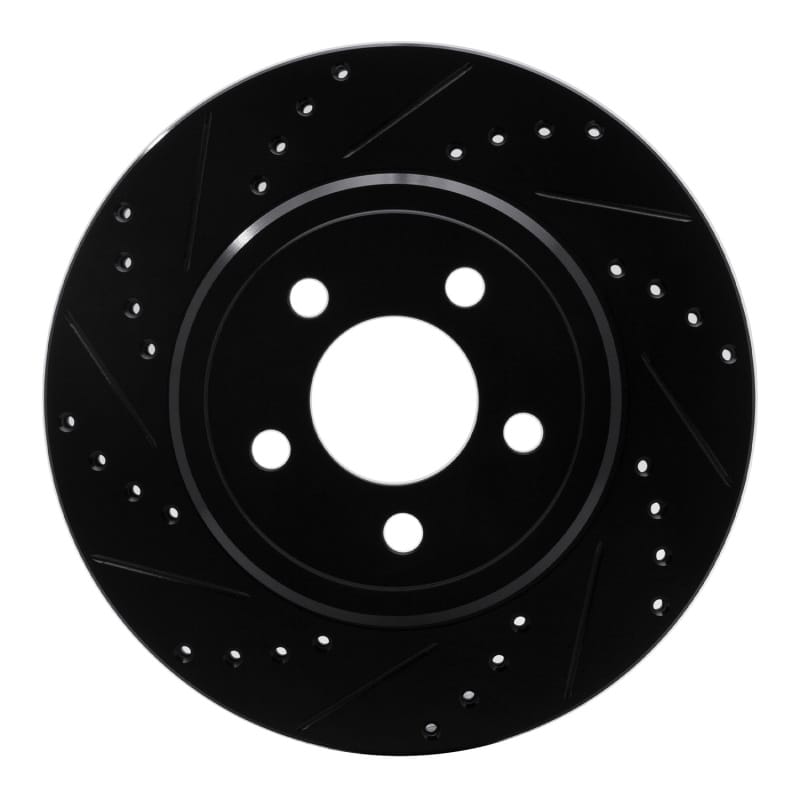 R1 Concepts — R1 Concepts Brake Rotor Drilled and Slotted Black