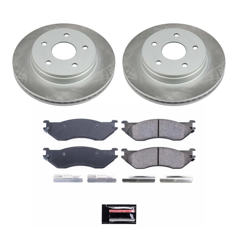 PowerStop — Semi-Coated Rotor and Low-Dust Ceramic Brake Pad Kit