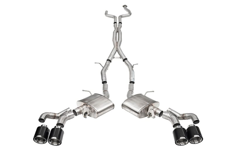 CORSA Performance — 3in. Cat-Back Exhaust with Dual Mode Active Exhaust; Corsa Double X-Pipe; Dual R