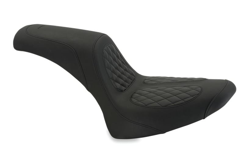 Mustang Motorcycle — Mustang 84-06 Harley Standard Rear Tire Fastback 1PC Seat w/ Diamond Stitch - Black