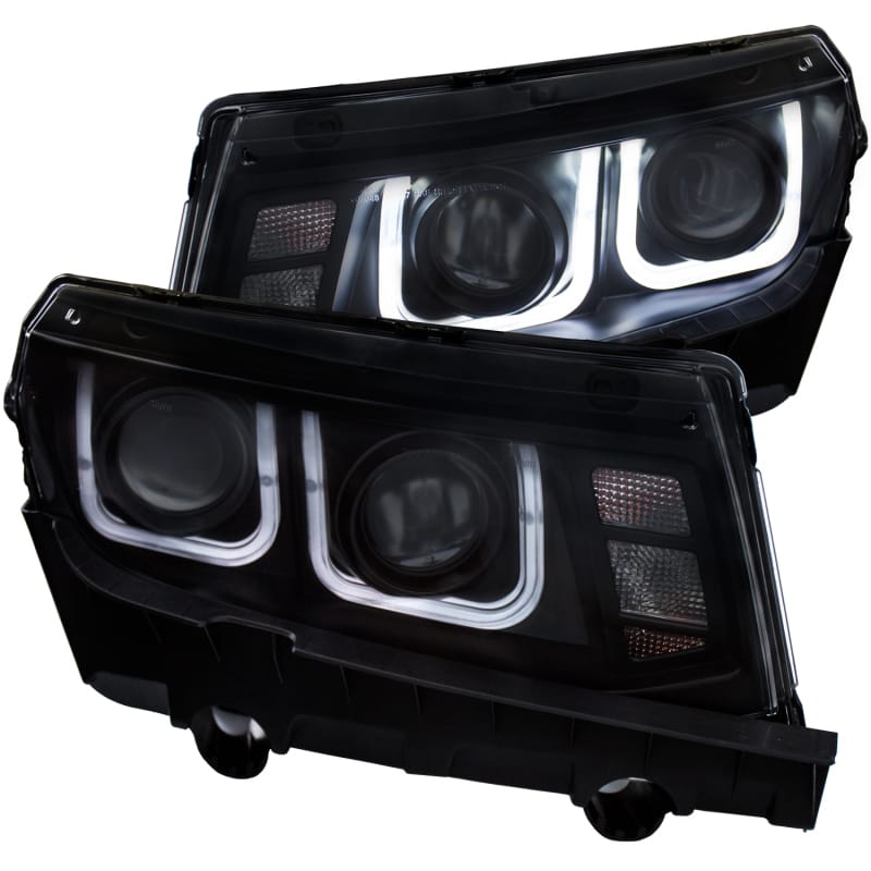 ANZO — ANZO 2014-2015 Chevrolet Camaro Projector Headlights w/ U-Bar Black
Head Light Set
HdLtSet