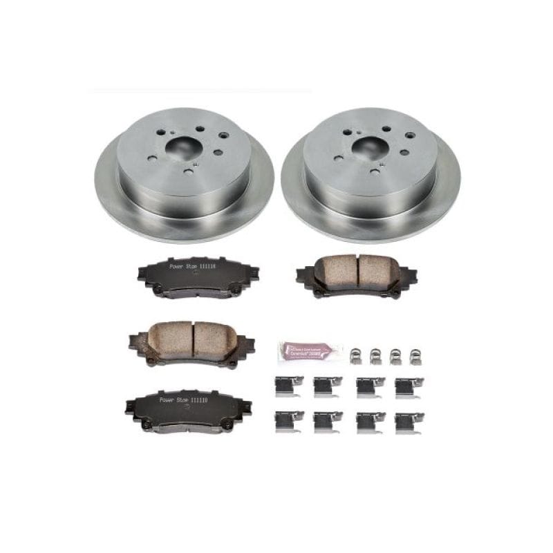 PowerStop — OE Stock Replacement Low-Dust Ceramic Brake Pad and Rotor Kit