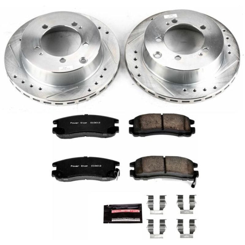 PowerStop — Z23 Daily Driver Carbon-Fiber Ceramic Brake Pad and Drilled & Slotted Rotor Kit