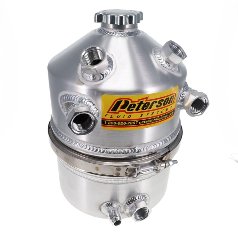 Peterson Fluid Systems — 3.0 GALLON OIL TANK - DUAL SCAVENGE RETURN DUAL BREATHER