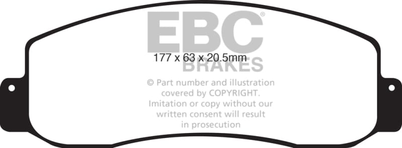 EBC — EBC 05-07 Ford F250 (inc Super Duty) 5.4 (2WD) Yellowstuff Front Brake Pads
Disc Brake Pad