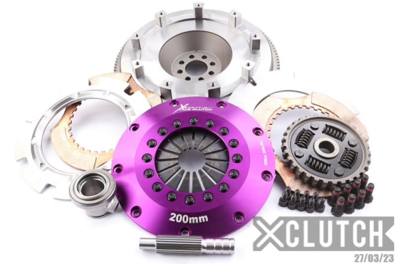 XCLUTCH — Clutch Kit Inc Chromoly Flywheel; 8" Twin Sprung Ceramic Clutch Discs