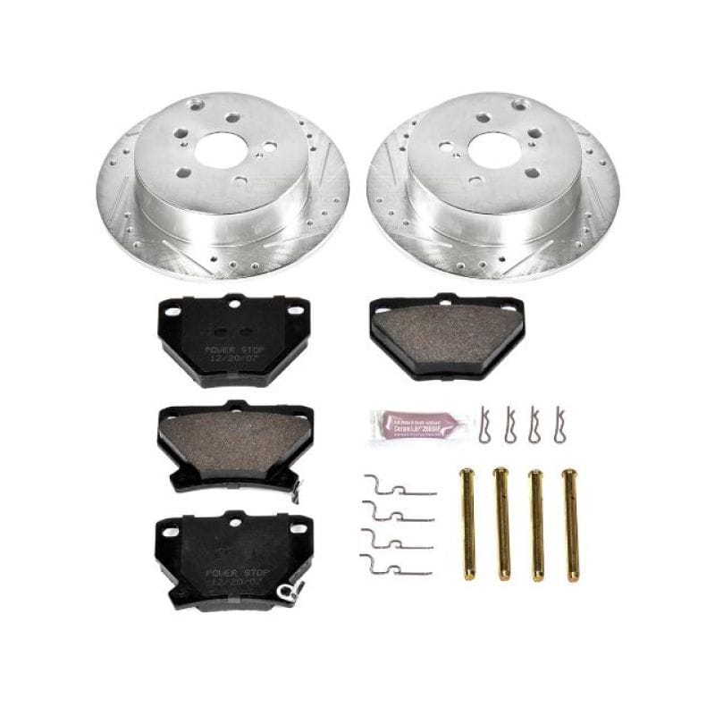 PowerStop — Z23 Daily Driver Carbon-Fiber Ceramic Brake Pad and Drilled & Slotted Rotor Kit