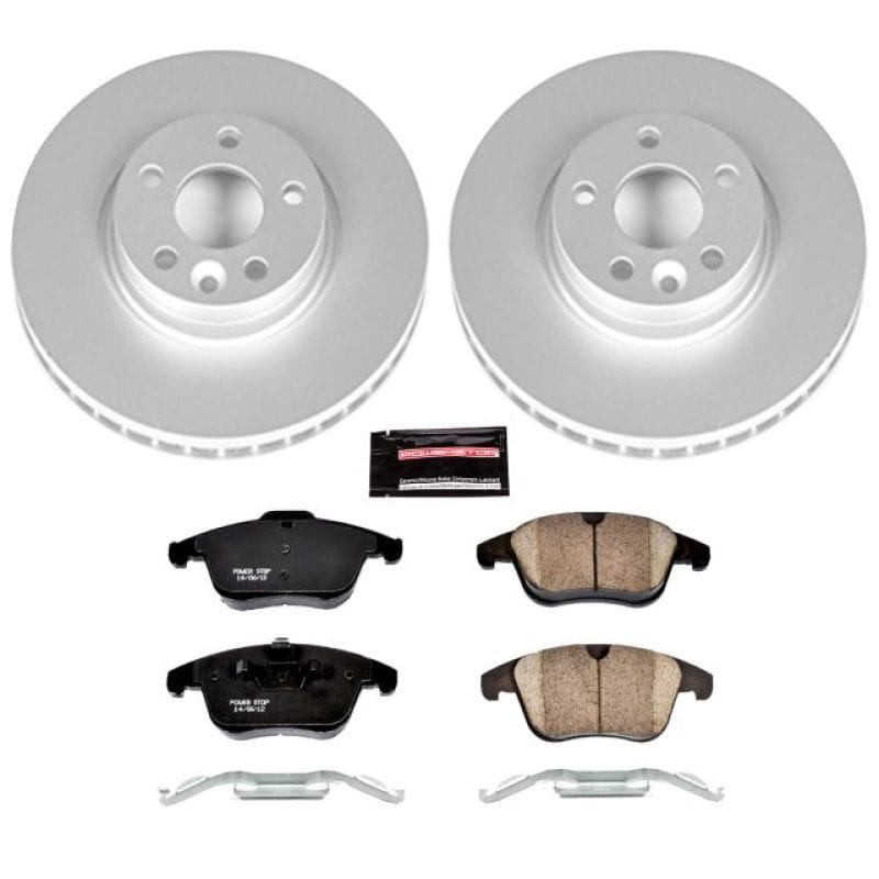 PowerStop — Genuine Geomet Coated Rotor and Carbon-Fiber Ceramic Brake Pad Kit