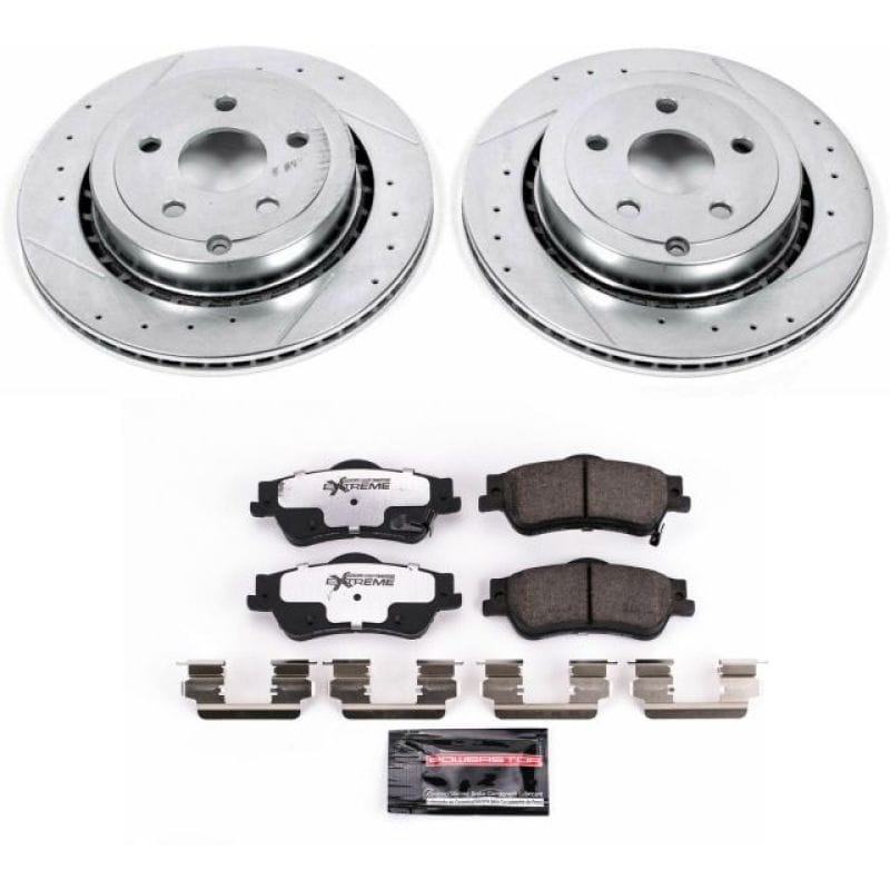 PowerStop — Z26 Street Performance Ceramic Brake Pad and Drilled & Slotted Rotor Kit