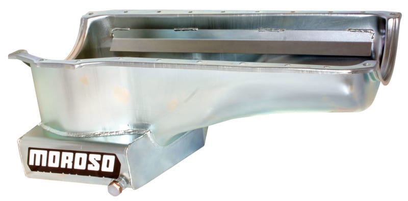 Moroso — Moroso Ford 351C/351M (w/Front Sump) Kicked Out Wet Sump 7qt 8in Steel Oil Pan