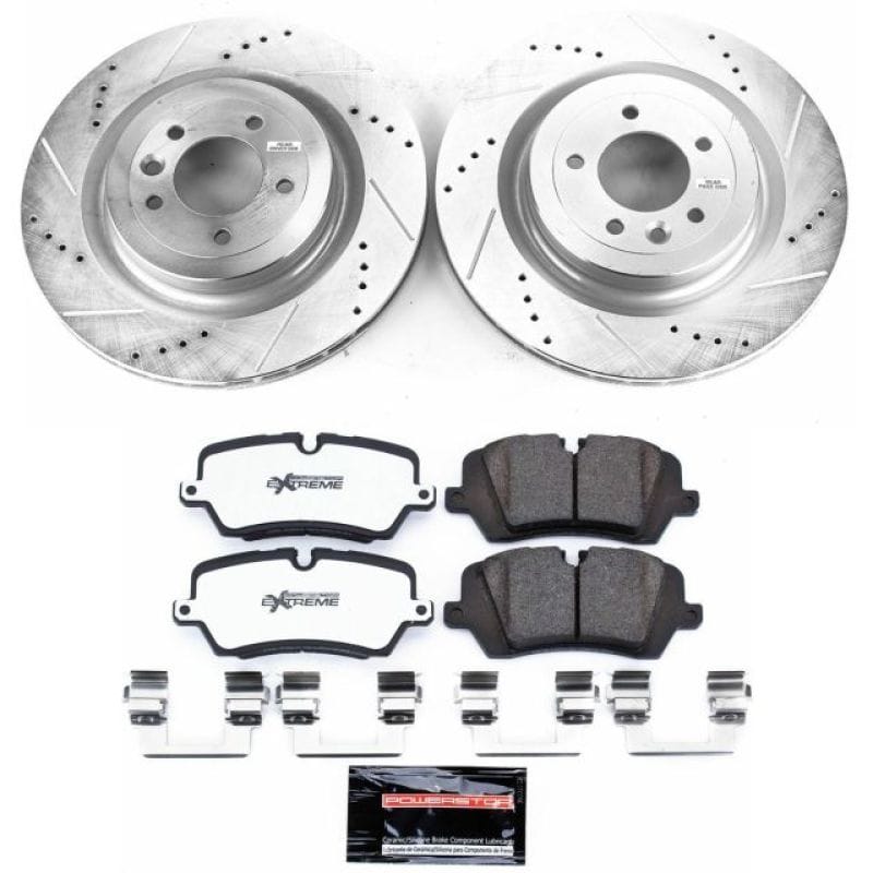 PowerStop — Z36 Truck and SUV Carbon-Fiber Ceramic Brake Pad and Drilled & Slotted Rotor Kit