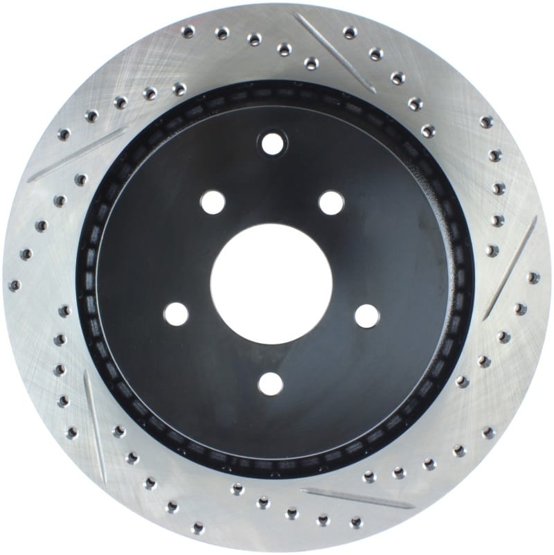 Stoptech — StopTech Sport Drilled & Slotted Brake Rotor; Rear Left
StopTech Sport Drilled/Slotted Brake Rotor; Rear Left
StopTech Sport Drilled/Slotted Disc
