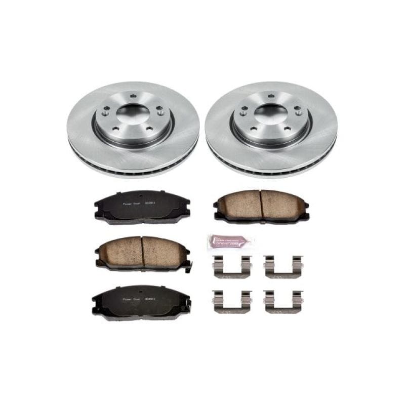 PowerStop — OE Stock Replacement Low-Dust Ceramic Brake Pad and Rotor Kit
