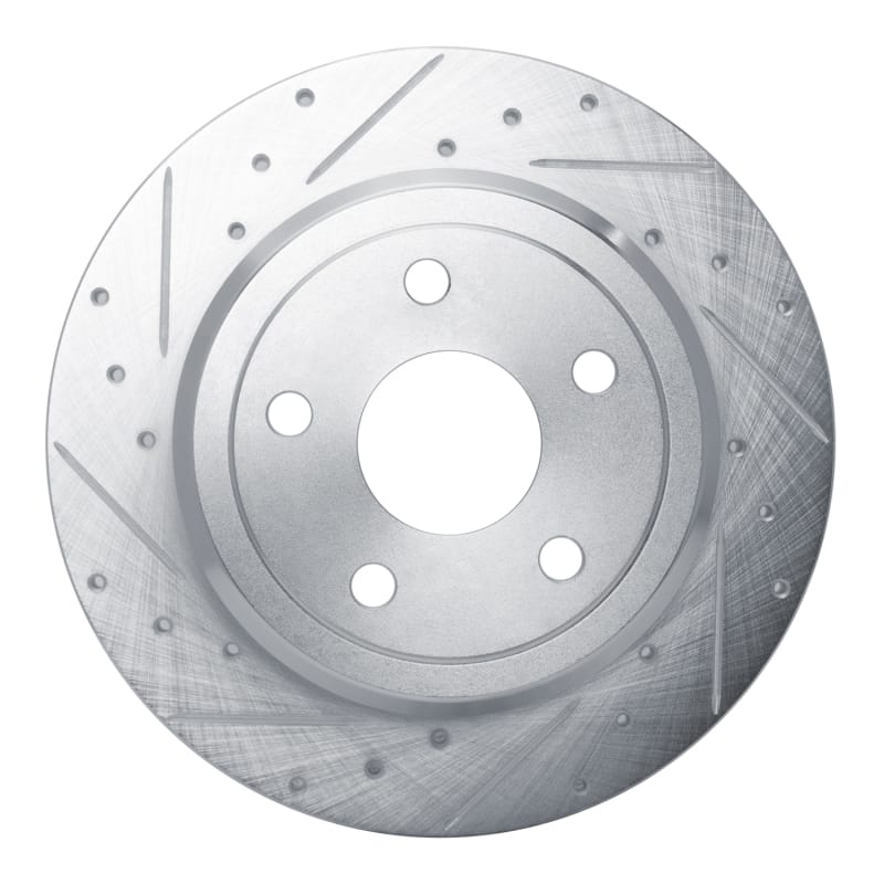 R1 Concepts — R1 Concepts Brake Rotor Drilled and Slotted Silver