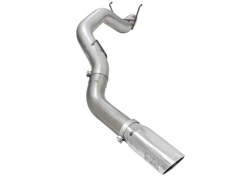 aFe — Large Bore-HD 5 IN 409 Stainless Steel DPF-Back Exhaust System w/Polished Tip