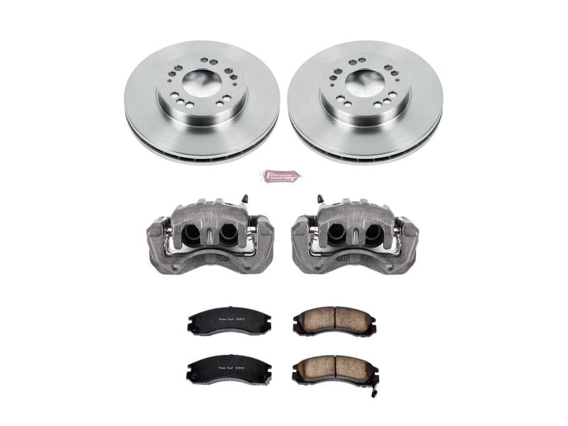 PowerStop — OE Stock Replacement Low-Dust Ceramic Brake Pad, Rotor and Caliper Kit