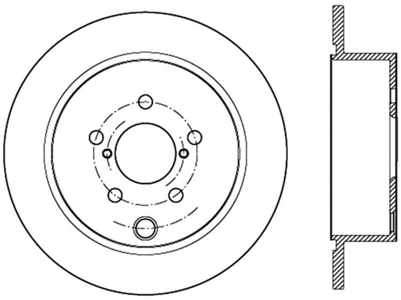 Stoptech — StopTech Sport Slotted Brake Rotor; Rear Left