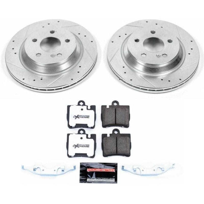PowerStop — Z26 Street Performance Ceramic Brake Pad and Drilled & Slotted Rotor Kit