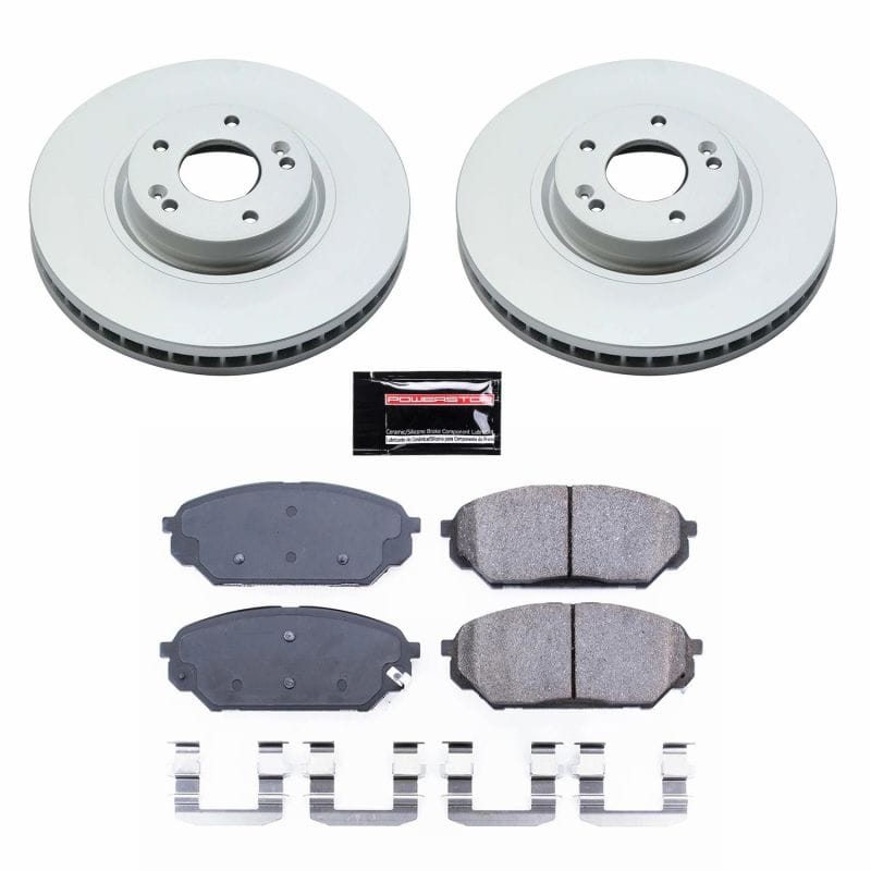 PowerStop — Genuine Geomet Coated Rotor and Low-Dust Ceramic Brake Pad Kit