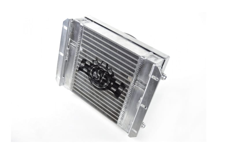 CSF — 13.8in x 10in Dual Fluid Bar & Plate HD Oil Cooler w/9in SPAL Fan