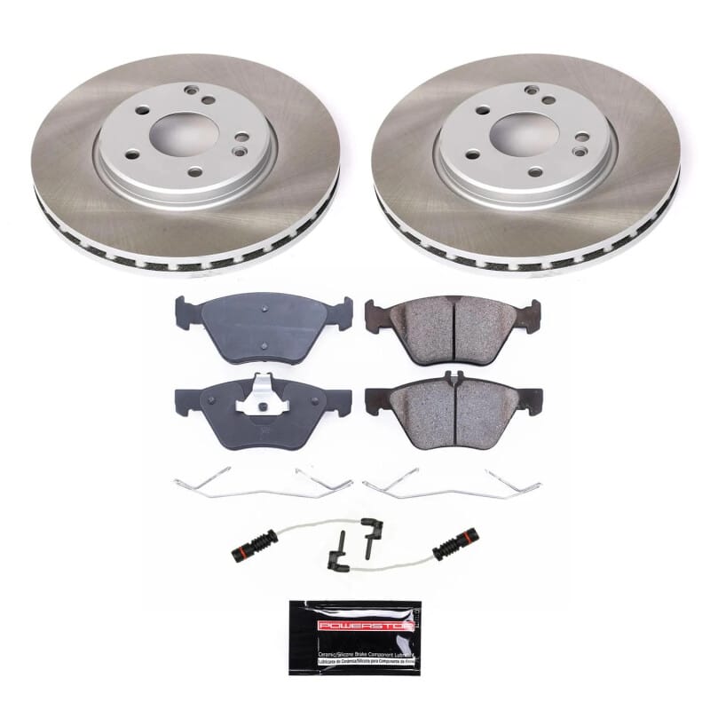 PowerStop — Semi-Coated Rotor and Low-Dust Ceramic Brake Pad Kit