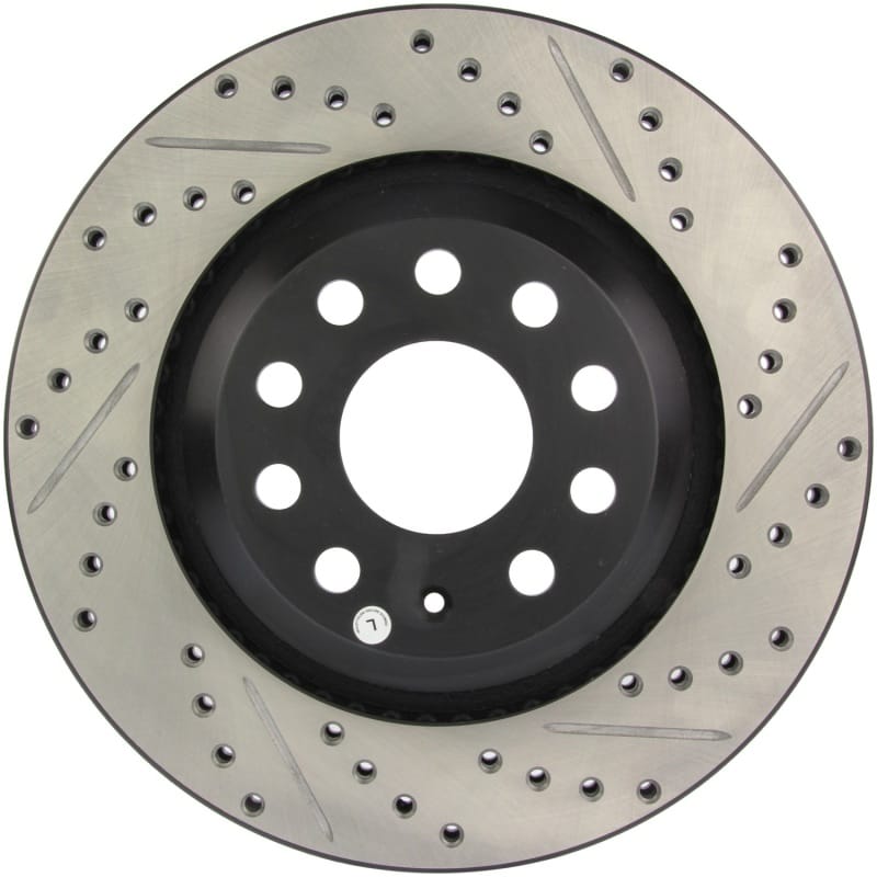 Stoptech — StopTech Sport Drilled & Slotted Brake Rotor; Rear Left
StopTech Sport Drilled/Slotted Brake Rotor; Rear Left
StopTech Sport Drilled/Slotted Disc