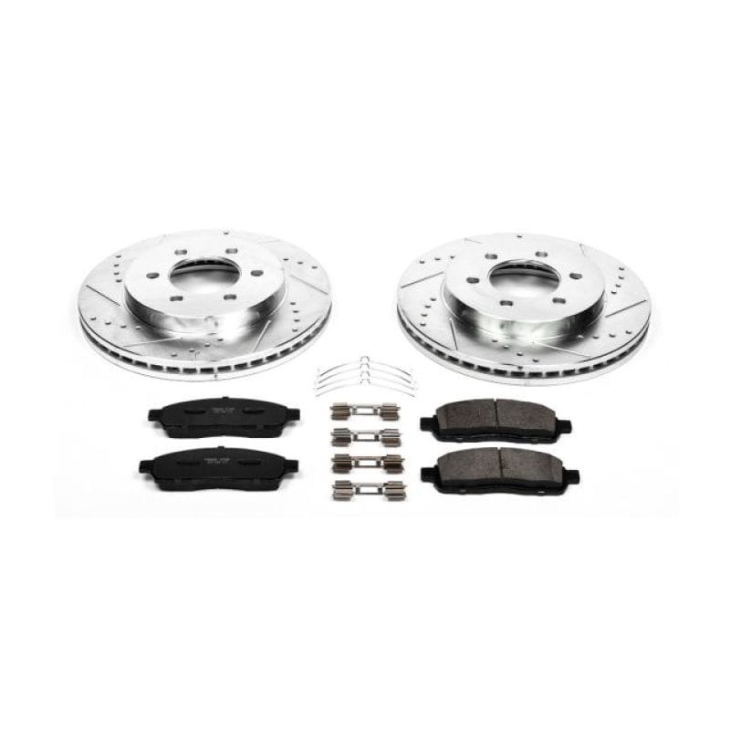 PowerStop — Z23 Daily Driver Carbon-Fiber Ceramic Brake Pad and Drilled & Slotted Rotor Kit