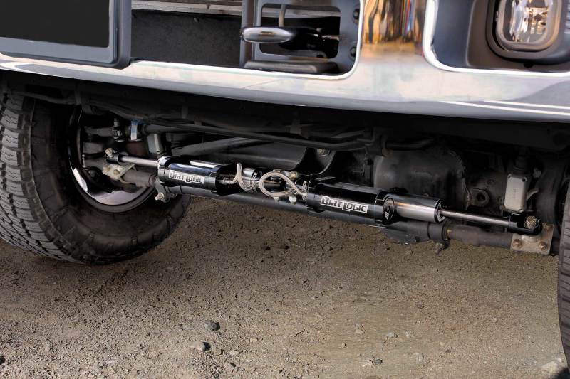 Fabtech — Dual Dirt Logic 2.25 Stainless Steel Steering Stabilizer Kit
