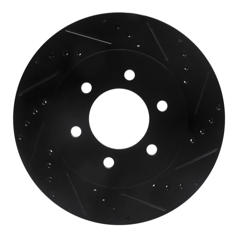 R1 Concepts — R1 Concepts Brake Rotor Drilled and Slotted Black