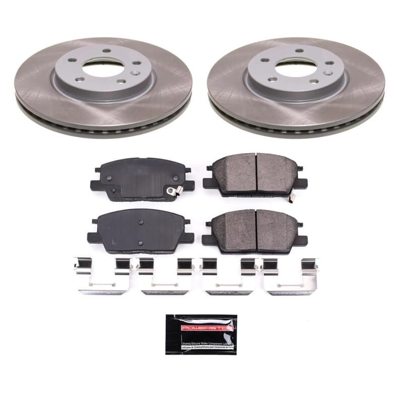 PowerStop — Semi-Coated Rotor and Low-Dust Ceramic Brake Pad Kit