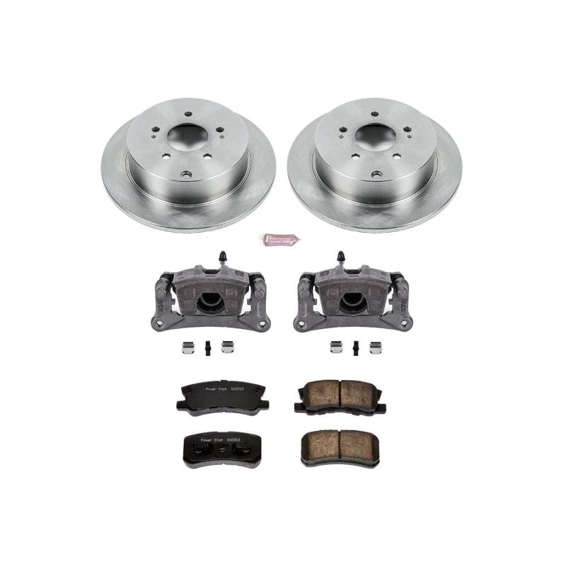 PowerStop — OE Stock Replacement Low-Dust Ceramic Brake Pad, Rotor and Caliper Kit