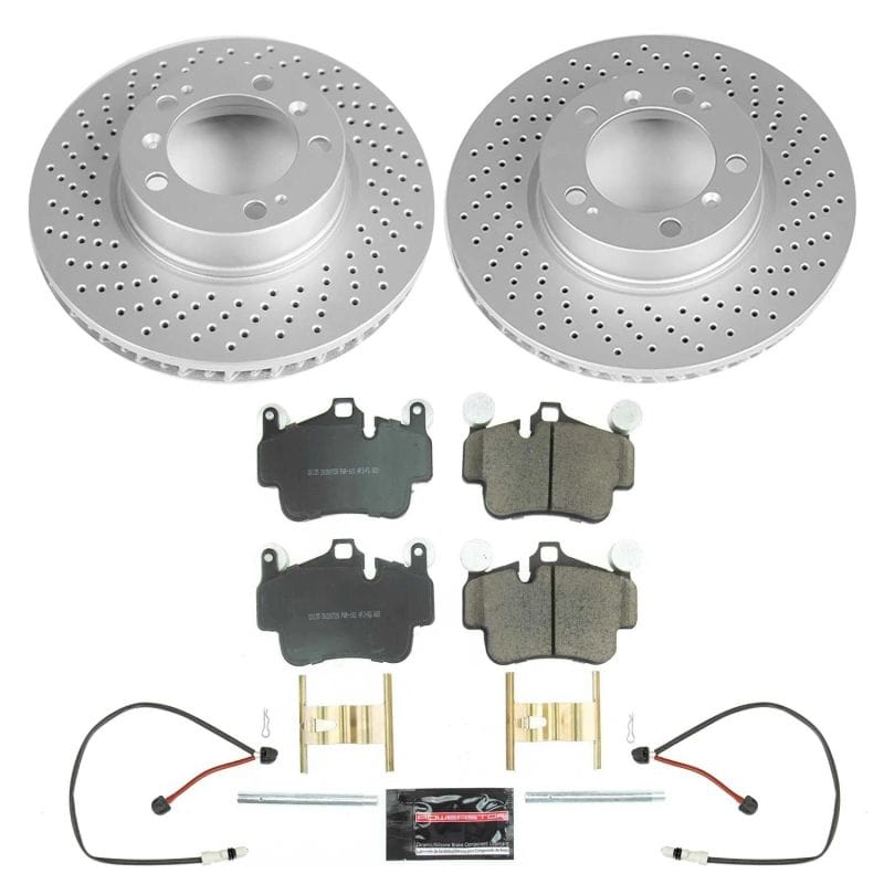 PowerStop — Genuine Geomet Coated Rotor and Carbon-Fiber Ceramic Brake Pad Kit