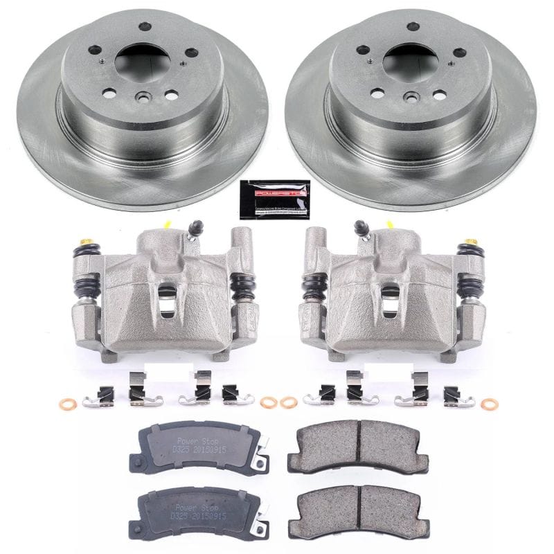 PowerStop — OE Stock Replacement Low-Dust Ceramic Brake Pad, Rotor and Caliper Kit