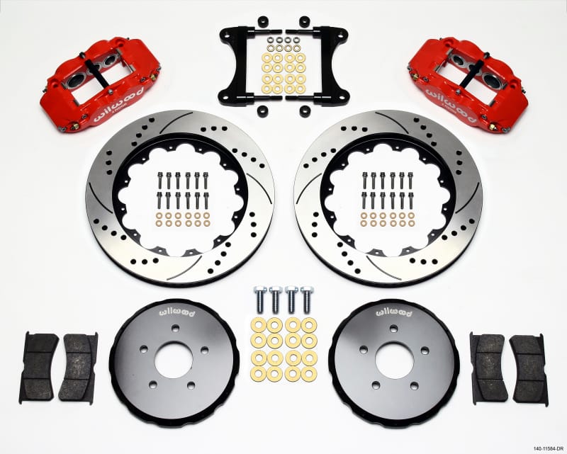 Wilwood — KIT,FRONT,NISSAN 370Z/G37,14.00 ROTOR DRILLED,RED