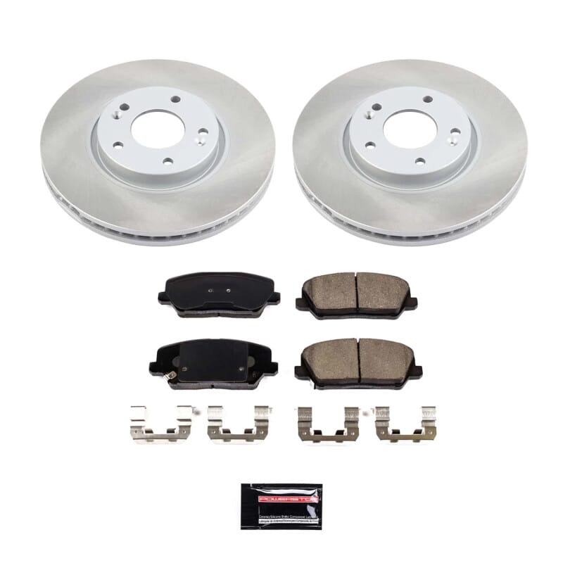 PowerStop — Semi-Coated Rotor and Low-Dust Ceramic Brake Pad Kit