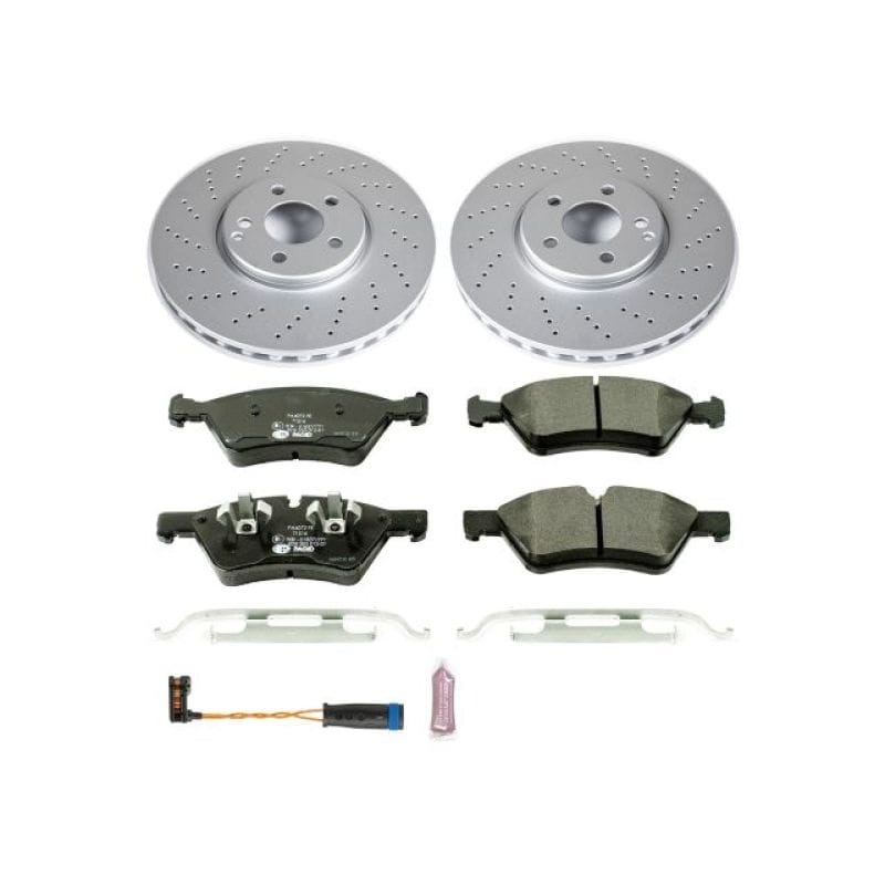 PowerStop — Genuine Geomet Coated Rotors, ECE-R90 Brake Pads + Hardware Kit