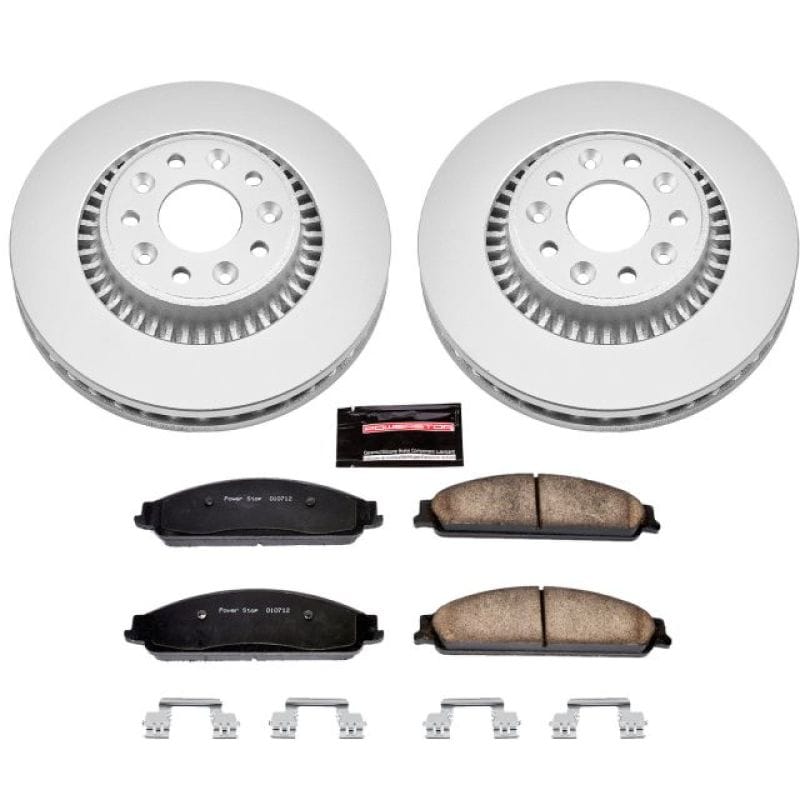 PowerStop — Genuine Geomet Coated Rotor and Low-Dust Ceramic Brake Pad Kit