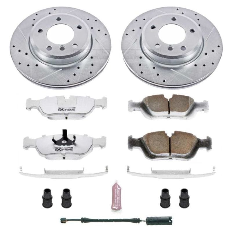 PowerStop — Z26 Street Performance Ceramic Brake Pad and Drilled & Slotted Rotor Kit