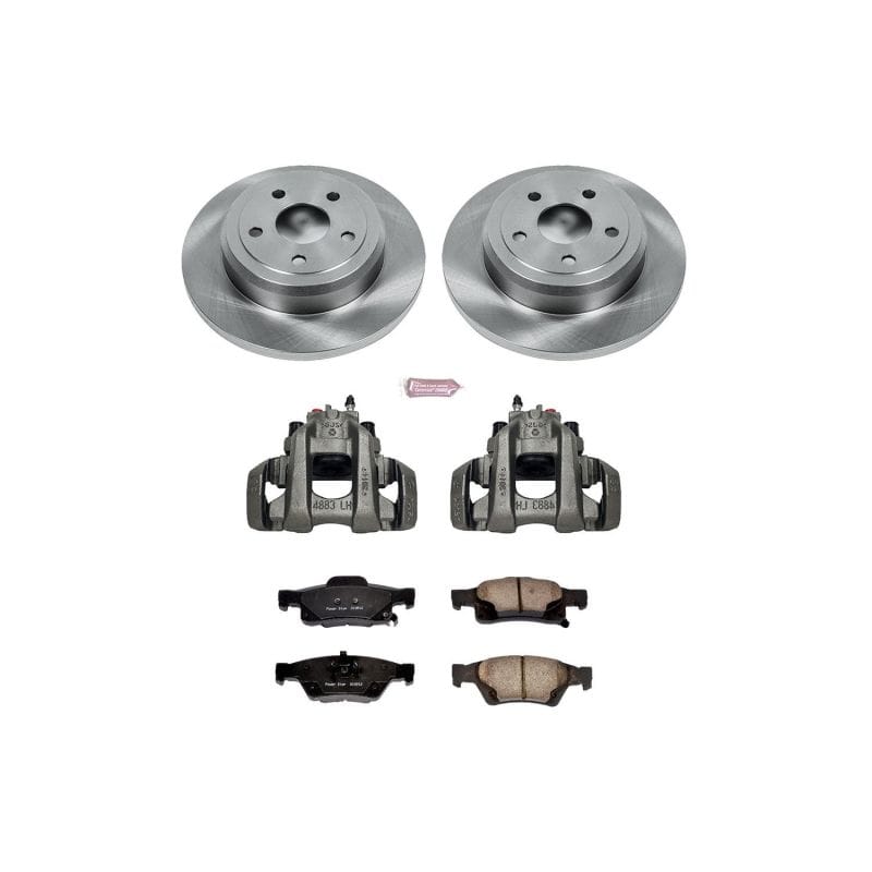 PowerStop — OE Stock Replacement Low-Dust Ceramic Brake Pad, Rotor and Caliper Kit
