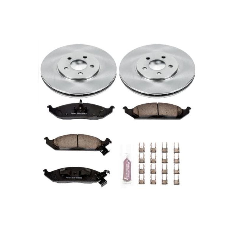 PowerStop — OE Stock Replacement Low-Dust Ceramic Brake Pad and Rotor Kit