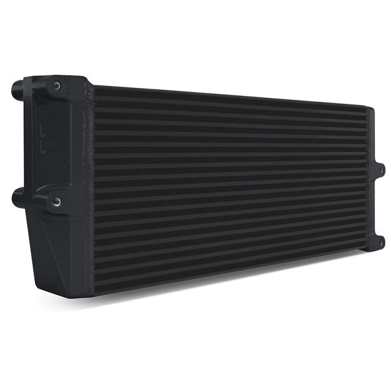 Mishimoto — Universal Oil Cooler,  HD Bar-and-Plate, Black, 17" Core, Opposite-Side Outlets