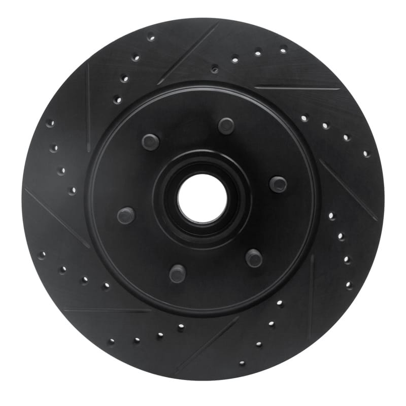 R1 Concepts — R1 Concepts Brake Rotor Drilled and Slotted Black