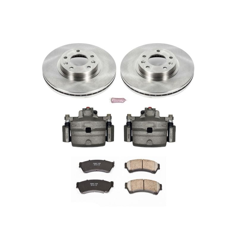 PowerStop — OE Stock Replacement Low-Dust Ceramic Brake Pad, Rotor and Caliper Kit