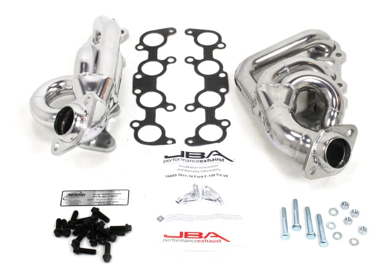 JBA — JBA 11-14 Ford F-150 5.0L Coyote 1-5/8in Primary Silver Ctd Cat4Ward Header
Exhaust Header