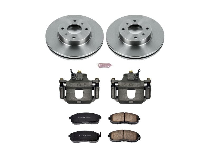 PowerStop — OE Stock Replacement Low-Dust Ceramic Brake Pad, Rotor and Caliper Kit