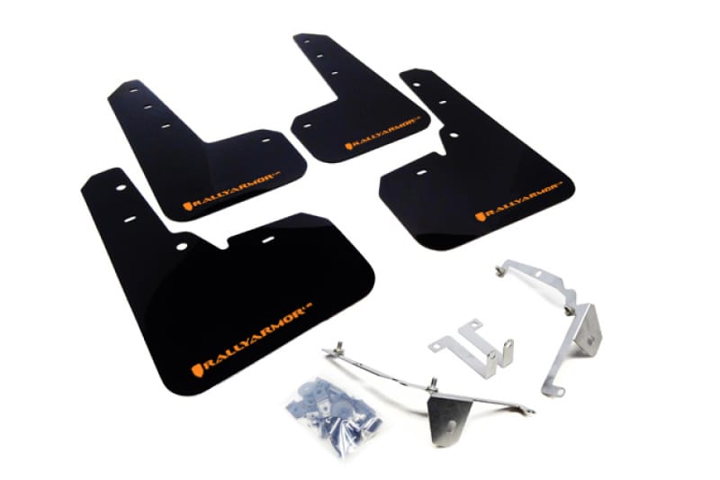 Rally Armor — Black Mud Flap/Orange Logo