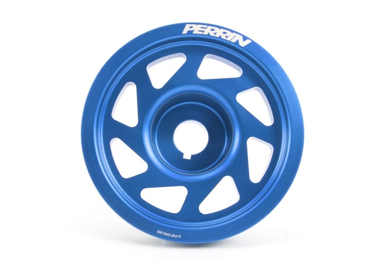 Perrin Performance — PERRIN 93-14 Subaru Impreza (Incl. 02-14 WRX) / 04-21 STI (w/o AC) Lightened Crank Pulley - Blue