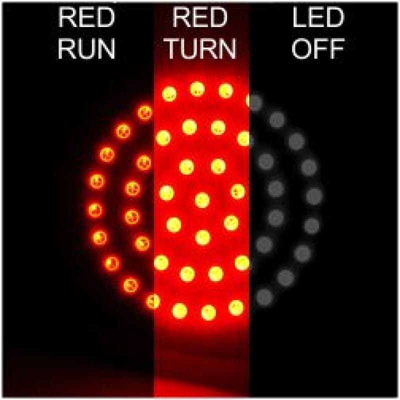 Letric Lighting — Red/Red, 1157, Rear
