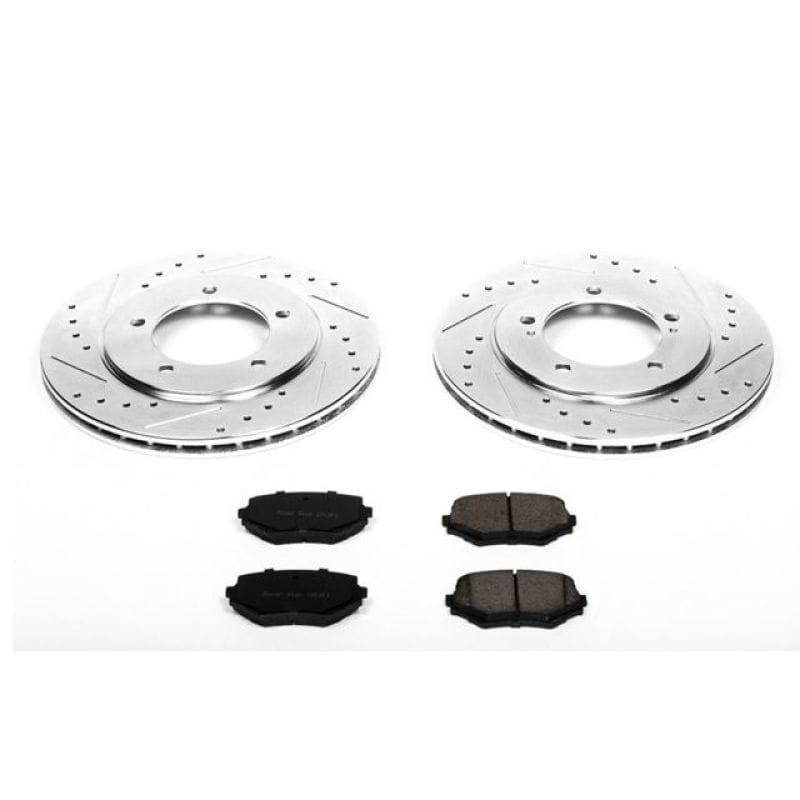 PowerStop — Z23 Daily Driver Carbon-Fiber Ceramic Brake Pad and Drilled & Slotted Rotor Kit